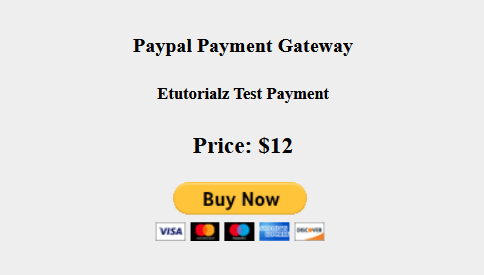 Test Payment Screen